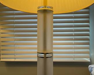 P12 - $300. Set of 3 Vintage Lucite Lamps. Floor Lamp is 61" tall - shade is ok. PAIR of Table Lamps are 34" tall (need new shades)