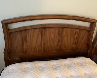 P16 - $75. Solid Wood King Headboard and metal rails (no mattresses included!)