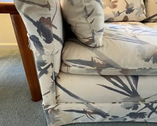 P20 - $50. Vintage Sofa. In good condition for it's age. Sits very low. No holes/rips etc. Measures 7' long x 36" deep x 24" tall. Floor to cushion is 16".