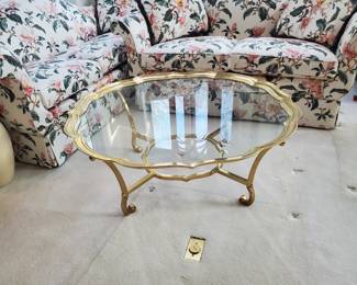 Brass/glass gorgeous coffee table