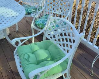There are (2) patio chairs...