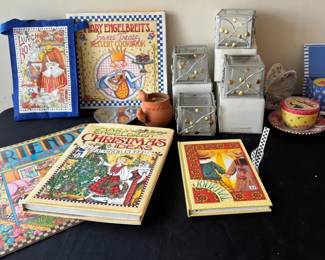 Hallmark And Mary Engelbreit Decor, Fenton Glass Butterfly, Holly Pond Hill