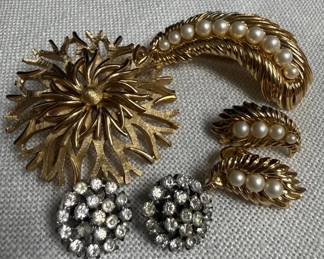 TRIFARI Pins and Clip Earrings, Additional Varieties with some Vintage