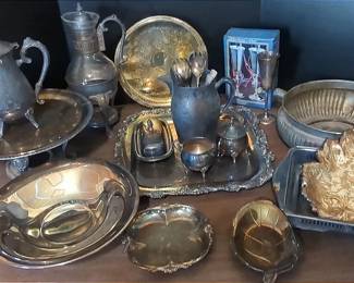 Silver Plate Serving Dishes and More