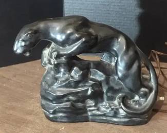 Vintage MCM Panther Lamp