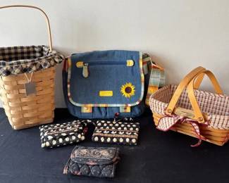 Longaberger Signed Baskets ,Vera Bradley Wallets