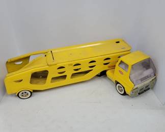 	Tonka Yellow Car Carrier Truck and Trailer