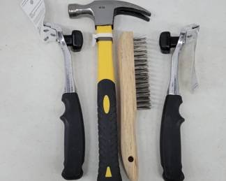 	Hand Tools With Hammer and Scrapers