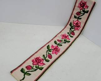 	Hand-Stitched Floral Needlepoint Panel