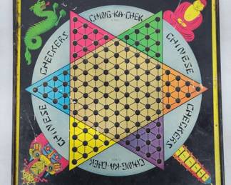 	Dual-Sided Game Board, Checkers and Chinese Checke