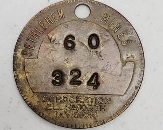 Bethlehem Mines Brass Miner’s Check Tag