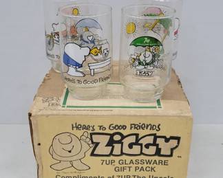 Ziggy 7UP Glassware Gift Pack Set
