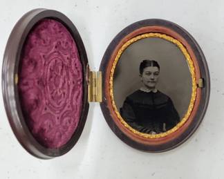 	19th Century Oval Daguerreotype Case
