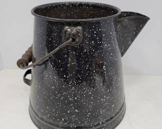 	Enamelware Pitcher with Wooden Handle
