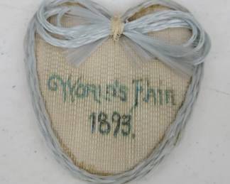 1893 World’s Fair Heart-Shaped Textile