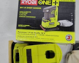 	Ryobi 18V ONE+ 1/4 Sheet Sander with Sheets