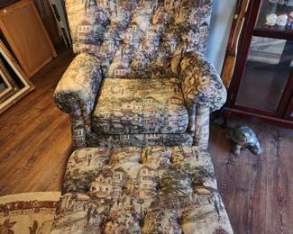 Oversized chair and ottoman