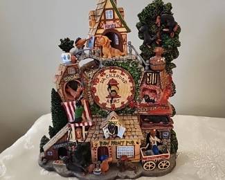 The Danbury mint Dachshund Village clock