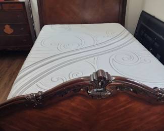 Queen Mattress and platform with adjustable base
Antique Headboard and footboard sold separately