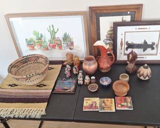 Southwestern Style Decor, Pictures, Basket And Rug