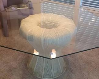 MS028VFicks and Reed octagon glass wicker tulip table base