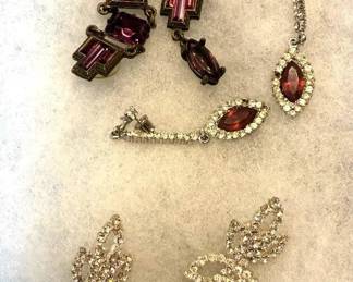 MS500Trio of Rhinestone Earrings