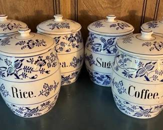 MS069Set Of Six European Canisters 