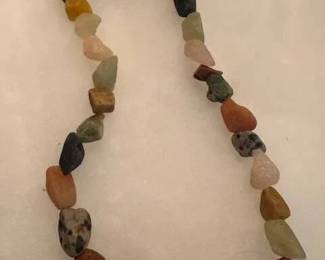 MS514Mixed stone and silver 925 necklace 