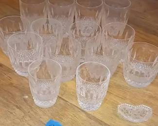MS056VAssorted Waterford Colleen glasses lot 14 total 