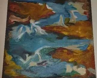 MS052Unsigned Abstract on stretchers