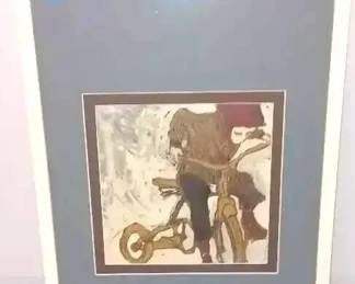 MS045CHILD ON TRICYCLE painting