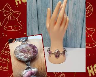 Cobalt Calcite Toggle Bracelet