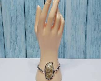 Orange Amazonite Toggle Bracelet