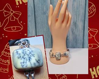Dendritic Opal Toggle Bracelet