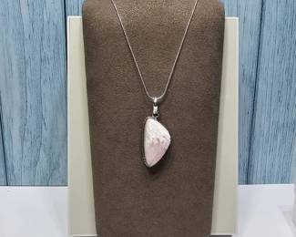 Pink Scolecite Necklace