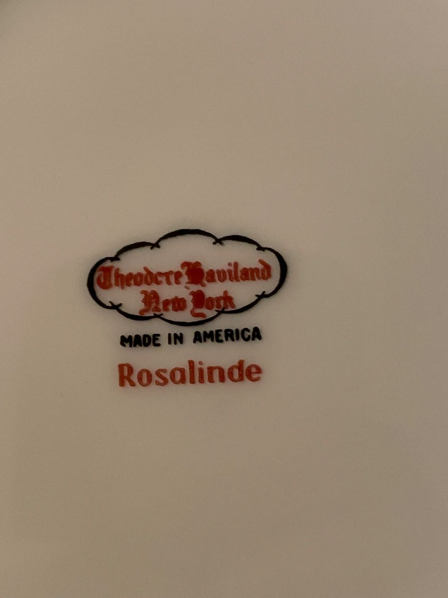 Theodore Haviland USA made china beautiful Rosalinde pattern