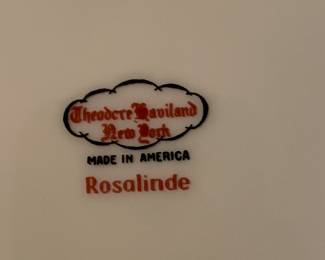 Theodore Haviland USA made china beautiful Rosalinde pattern