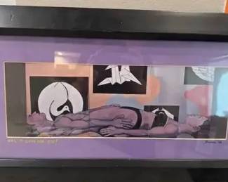 DG155Reposed figure in artful frame signed