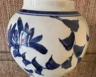 DG101Asian inspired blue and white vase