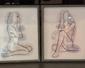 DG042Custom Framed Artwork Set Of Two