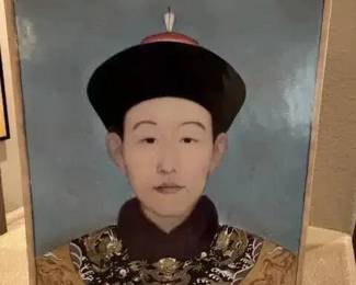 DG153Last emperor paris made 3 section vase pottery