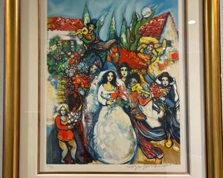 DG073VCustom Framed Artwork  Depicts a Bride