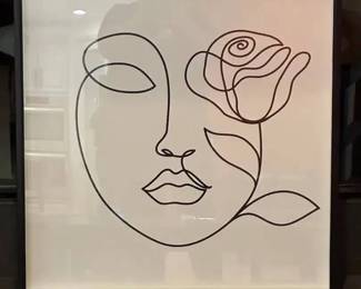 DG041Custom Framed Artwork  Continuous Line