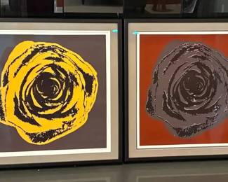 DG066Set Of Two Custom Framed Artwork roses