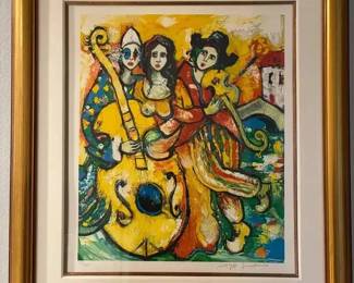 DG071VCustom Framed Artwork  Depicts 3 Women with instruments