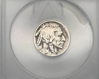 1921-S Buffalo Nickel, graded Good 4 Details by ANACS. Cleaned.