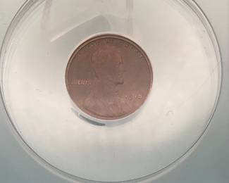 1918-D Lincoln Wheat Penny, graded VF 25 Details by ANACS.