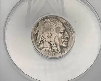1916-S Buffalo Nickel, graded Good 6 Details. Cleaned.