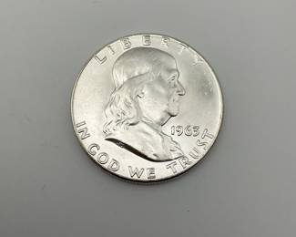 1963 Franklin Silver Half Dollar. Uncirculated.