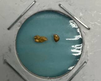 Two Natural Gold Nuggets, 0.06 grams